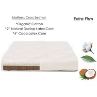 Vegan Cocorest Vegan Coconut Coir Mattress - Vegan Coco Mattress 4" Coconut 2" & Latex - 8 Inch Extra Firm - The Futon Shop