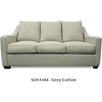 Quick Ship Victoria Chemical Free Sofa - Natural Fabric Sofa - The Futon Shop-3 Seat Sofa-GREY COTTON - SOFA104