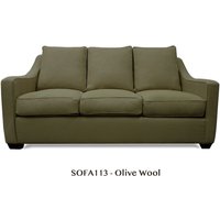 Victoria Chemical Free Sofa - Natural Fabric Sofa - The Futon Shop-3 Seat Sofa-OLIVE WOOL - SOFA113