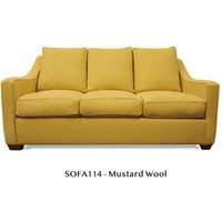 Victoria Chemical Free Sofa - Natural Fabric Sofa - The Futon Shop-3 Seat Sofa-MUSTARD WOOL - SOFA114