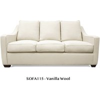 Quick Ship Victoria Chemical Free Sofa - Natural Fabric Sofa - The Futon Shop-3 Seat Sofa-VANILLA WOOL - SOFA115