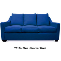 Quick Ship Victoria Chemical Free Sofa - Natural Fabric Sofa - The Futon Shop-3 Seat Sofa-Blue Ultramar Wool - 701G
