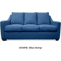 Quick Ship Victoria Chemical Free Sofa - Natural Fabric Sofa - The Futon Shop-3 Seat Sofa-BLUE HEMP - HEMPB