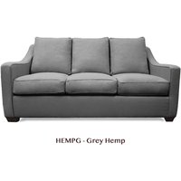 Quick Ship Victoria Chemical Free Sofa - Natural Fabric Sofa - The Futon Shop-3 Seat Sofa-GREY HEMP - HEMPG