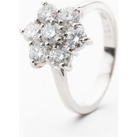 18ct White Gold 0.20ct Multi Cut Diamond Daisy Cluster Ring RG1DRD20