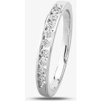 9ct White Gold 0.25ct Diamond Channel Set Half Eternity Ring THR 5549-25 O