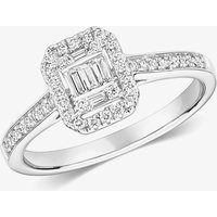 Gold Impression 9ct White Gold 0.33ct Diamond Cluster Ring RD695W