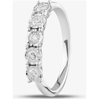 9ct White Gold 0.33ct Brilliant Cut Diamond Half Eternity Ring 50M02W/33-10 L