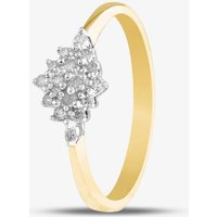 9ct Yellow Gold Diamond Cluster Ring PR05085Y L