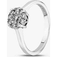 9ct White Gold 0.50ct Diamond Cluster Ring THR2963-50 R