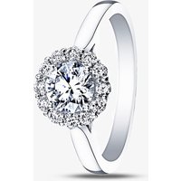 18ct White Gold 0.80ct Diamond Flower Cluster Ring 3741WG/80-18 M
