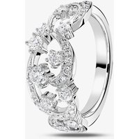 18ct White Gold 0.77ct Diamond Fancy Swirl Band Ring LG213/RA N