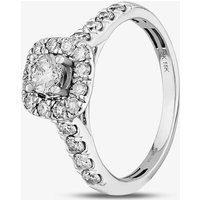18ct White Gold 1.00ct Diamond Square Cluster Ring THR15627-100 P