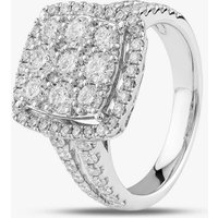 18ct White Gold 1.73ct Brilliant Cut Diamond Square Cluster Ring R27413GW18DD