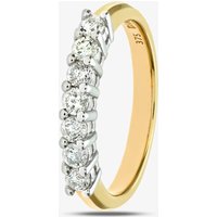 9ct Yellow Gold 0.50ct Diamond Half Eternity Ring PR03645Y O