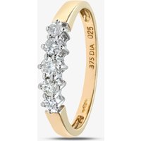 9ct Yellow Gold 0.25ct Graduating Five Stone Diamond Ring PR02707Y N