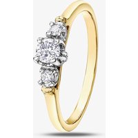 9ct Two Colour Gold 0.25ct Diamond Ring 2030YW/25-10 P