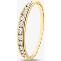9ct Yellow Gold 0.25ct Graduating Diamond Half Eternity Ring PR04775Y M