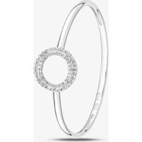 9ct White Gold 0.02ct Diamond Circle Ring PR12848W Q