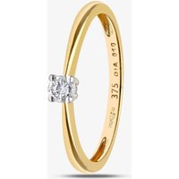 9ct Yellow Gold 0.10ct Solitaire Diamond Ring PR04304Y9DD L