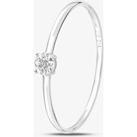9ct White Gold 0.01ct Solitaire Diamond Ring PR12847W M