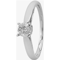 9ct White Gold 0.50ct Diamond Bridge Accent Ring THR15625-50 P