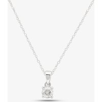 9ct White Gold 0.25ct Diamond Single Stone Necklace THP3119-25