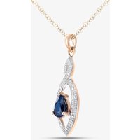 9ct Yellow Gold Sapphire and Diamond Set Pendant Necklace PP03616Y SA