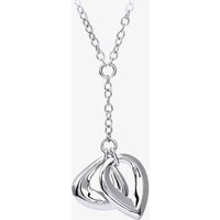 Sterling Silver Diamond Double Pear Shaped Necklace PNE01762