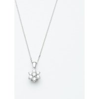 18ct White Gold 0.33ct Diamond Daisy Cluster Pendant Necklace KDCP33/21619C