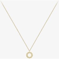 18ct Yellow Gold Multi Diamond Open Circle Necklace 12125147266