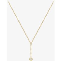 18ct Yellow Gold Brilliant Cut Round Diamond Dropper Necklace 12125147268