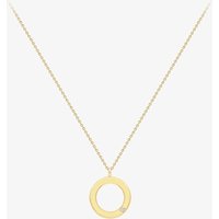 9ct Yellow Gold Diamond Open Circle Necklace 12125147271