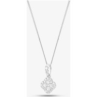 9ct White Gold 0.50ct Diamond Quatrefoil Cluster Necklace PP05328 5.13.0024