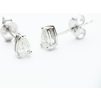 9ct White Gold Pear Cut 0.37ct Diamond Stud Earrings WWW1319