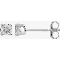 9ct White Gold 0.20ct Four Claw Diamond Earrings THE2534-20