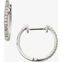 9ct White Gold Diamond Huggie Earrings GE2106