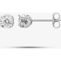 9ct White Gold 0.50ct Four Claw Diamond Stud Earrings THE19683-50