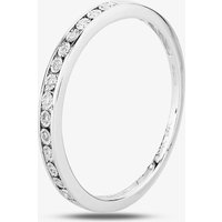 9ct White Gold 0.05ct Diamond Half Eternity Ring THR23311-05 O