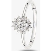 9ct White Gold 0.25ct Diamond Cluster Ring DR1673W K
