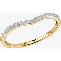 9ct Yellow Gold Diamond Wishbone Ring GR627 54