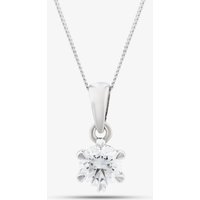 Platinum Certified 0.40ct Brilliant Cut Diamond Pendant Necklace 6 CLAW PLAT PDT MO - 40PT