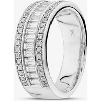 18ct White Gold 1.01ct Baguette and Princess Cut Diamond Half Eternity Ring R65276W M