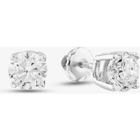 18ct White Gold 2.00ct Brilliant Cut Diamond Solitaire Stud Earrings THE2534-200 (WG)