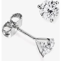 18ct White Gold 0.52ct Brilliant Round 3 Claw Diamond Earrings F102E(4.0)PR