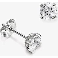 18ct White Gold 0.41ct Round Brilliant 4 Claw Diamond Earrings ERG241(4.0)PR