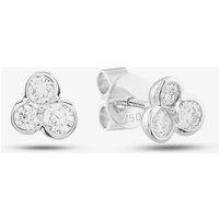 18ct White Gold 0.51ct Brilliant Cut Diamond Three Stone Stud Earrings E37916GW18DD