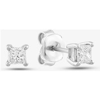 18ct White Gold 0.60ct Princess Cut Stud Earrings PCE60 18WG