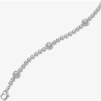 18ct White Gold 2.50ct Diamond Cluster Bracelet HSB1015(2.50CT)