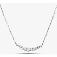 18ct White Gold 0.52ct Brilliant Cut Graduated Curve Necklace LG255/NA